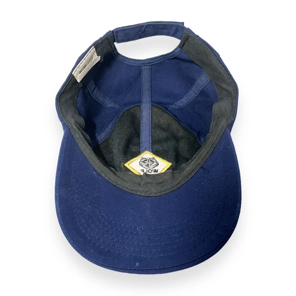 Boy‎ Scouts of America Wolf Cub Twill Blue Hat Cap Adjustable BSA Size S/M